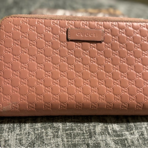 Gucci Micro Guccisima Long Pink Zipper Wallet - Picture 1 of 16